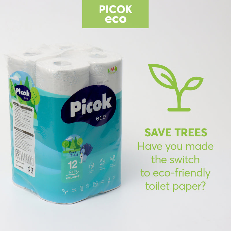 Picok Eco Toilet Tissue Paper 12Rolls